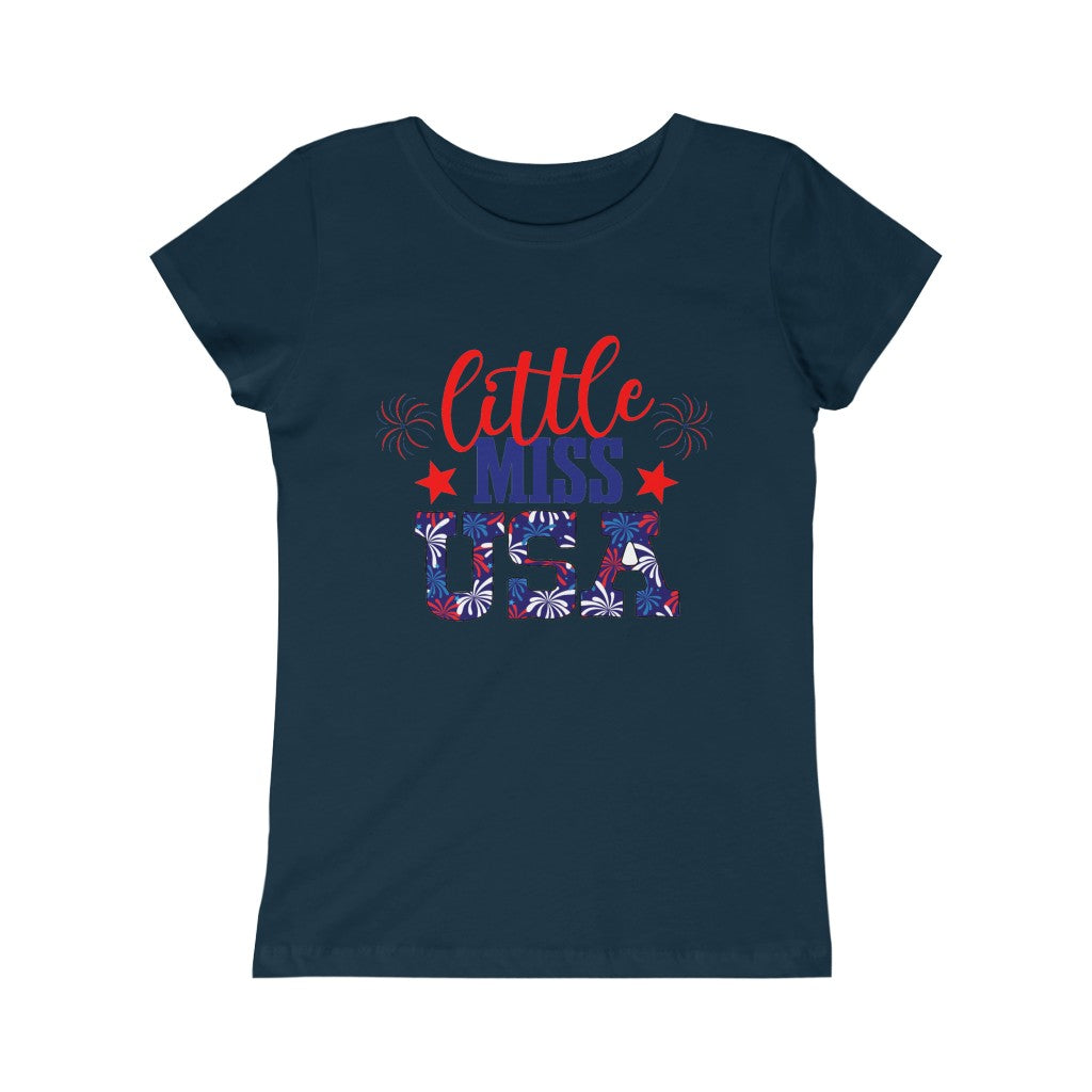 Little Miss USA Girls Princess Tee