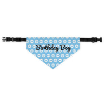 Load image into Gallery viewer, Birthday Boy Blue Paws Bandana
