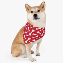 Load image into Gallery viewer, Red Bones Dog Bandana
