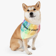 Load image into Gallery viewer, My Human Is Single Tie Die Bandana
