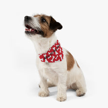 Load image into Gallery viewer, Will Sit for Snacks Red Bones Dog Bandana

