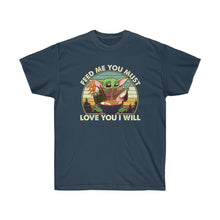 Load image into Gallery viewer, Yoda Feed Me Men&#39;s Cotton Tee
