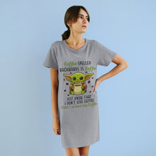 Load image into Gallery viewer, Yoda Coffee Organic T-Shirt Dress
