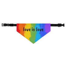 Load image into Gallery viewer, Love is Love Pride Dog Bandana
