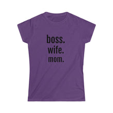 Load image into Gallery viewer, Boss. Wife. Mom. Tee
